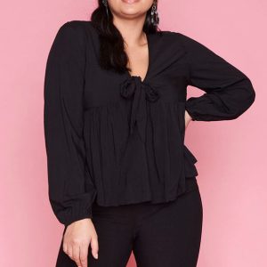 Focus Black Blouse