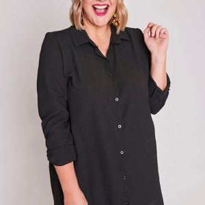Black Longline Shirt