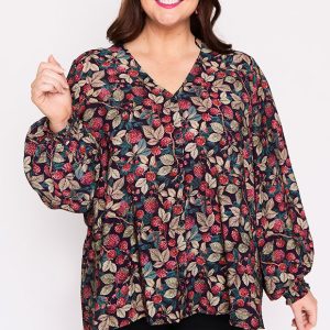 Jillian Raspberry Forest Shirt