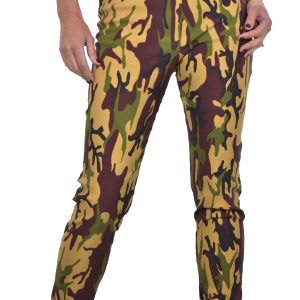 Stretch Skinny Trousers Camouflage Print Camouflage
