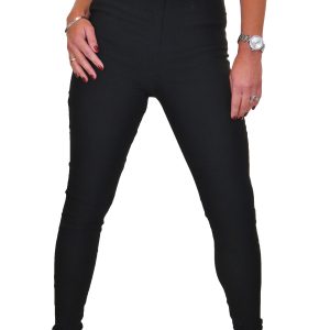 Ladies Skinny High Waist Trousers Black