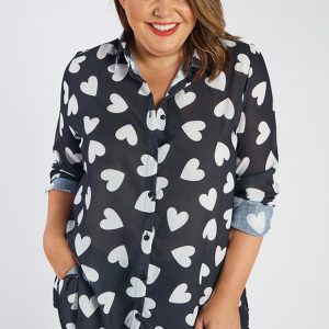 Cali Hearts A Flutter Shirt