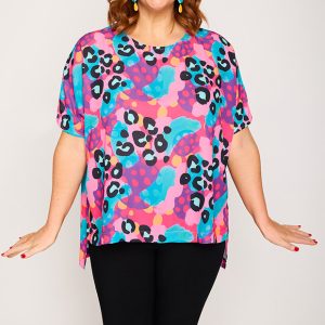 Serena Inky Leopard Top