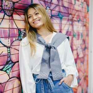 Argyle Mist 17" X 41" Faux Sweater Scarf