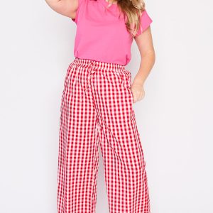 Beyond Red Gingham Pant