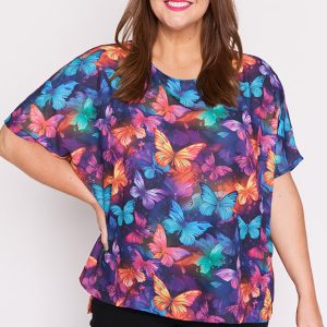 Serena Butterfly Rainbow Top