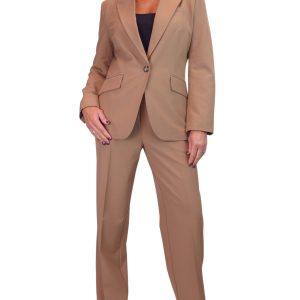 Smart 2 Piece Trouser Suit Tan