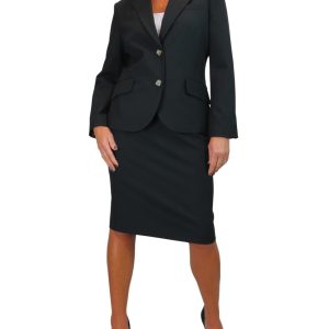 Smart 2 Piece Skirt Suit Black