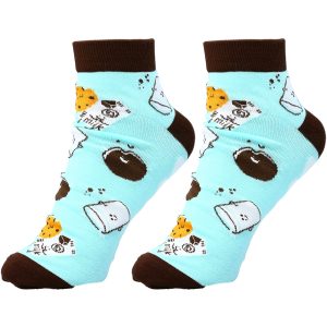 Cookies And Milk Cotton Blend Ankle Socks