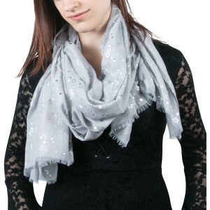 Star Gray 27.5" X 71" In Memory Scarf