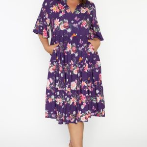 Chrissie Butterfly Kisses Plum Dress