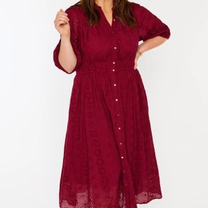 Edan Burgundy Dress