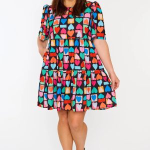 Jackson Geo Hearts Dress