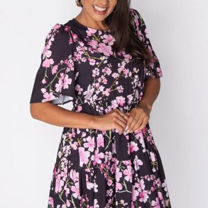 Jackson Blackout Cherry Blossom Dress
