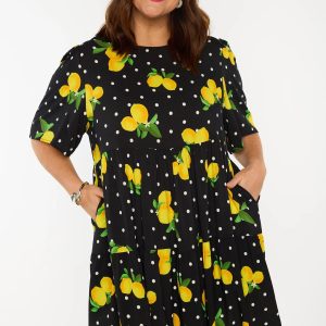 Izzie Lemon Spot Dress