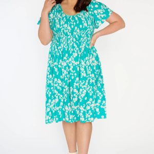 Merida Teal Petal Whimsy Dress